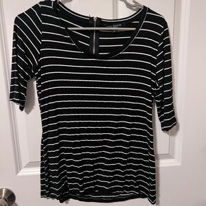 Black and White Striped Top